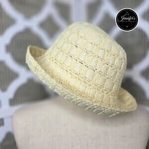 Arlin Cream Women's Vintage Interwoven Summer Hat One Size